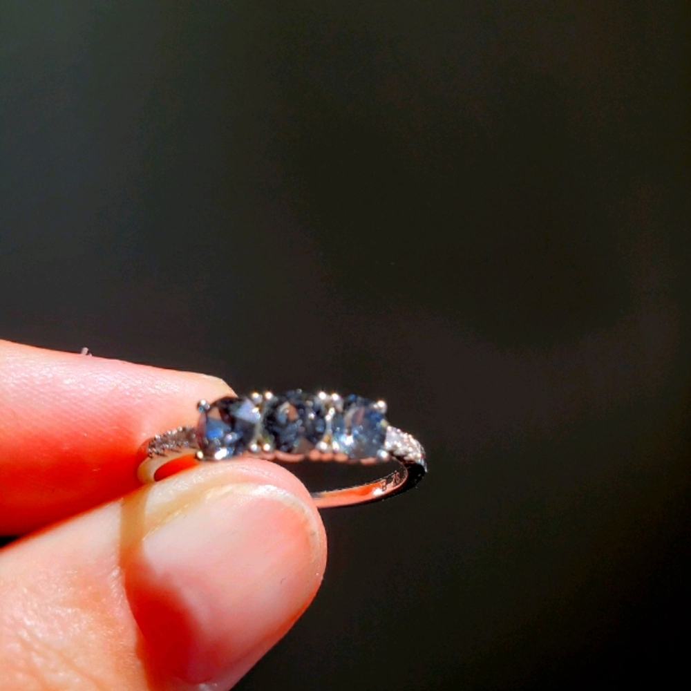 Size 8 SWAROVSKI® black stone ring